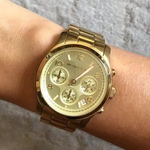 Michael Kors gold boyfriend-style watch